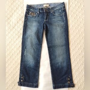 Paige "Fairfax" Distressed Denim Capris